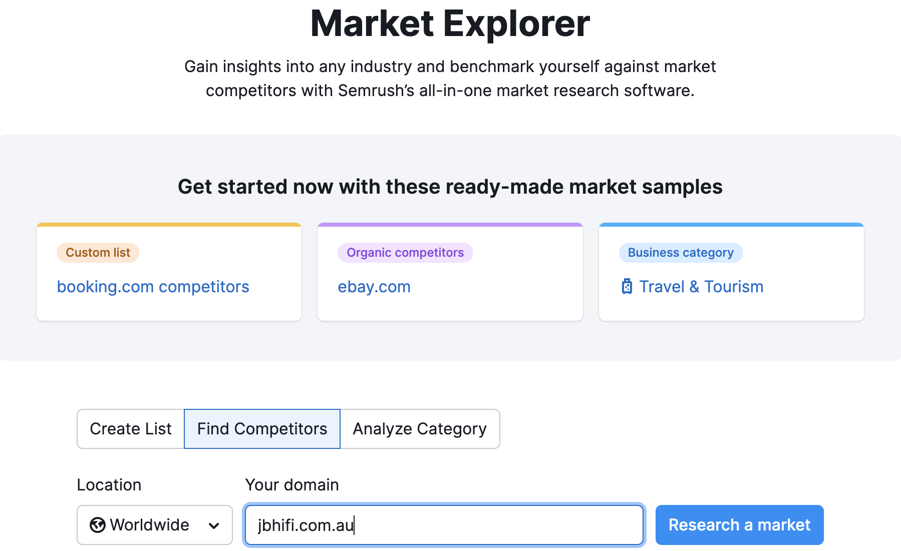 Competitor Analysis Tool